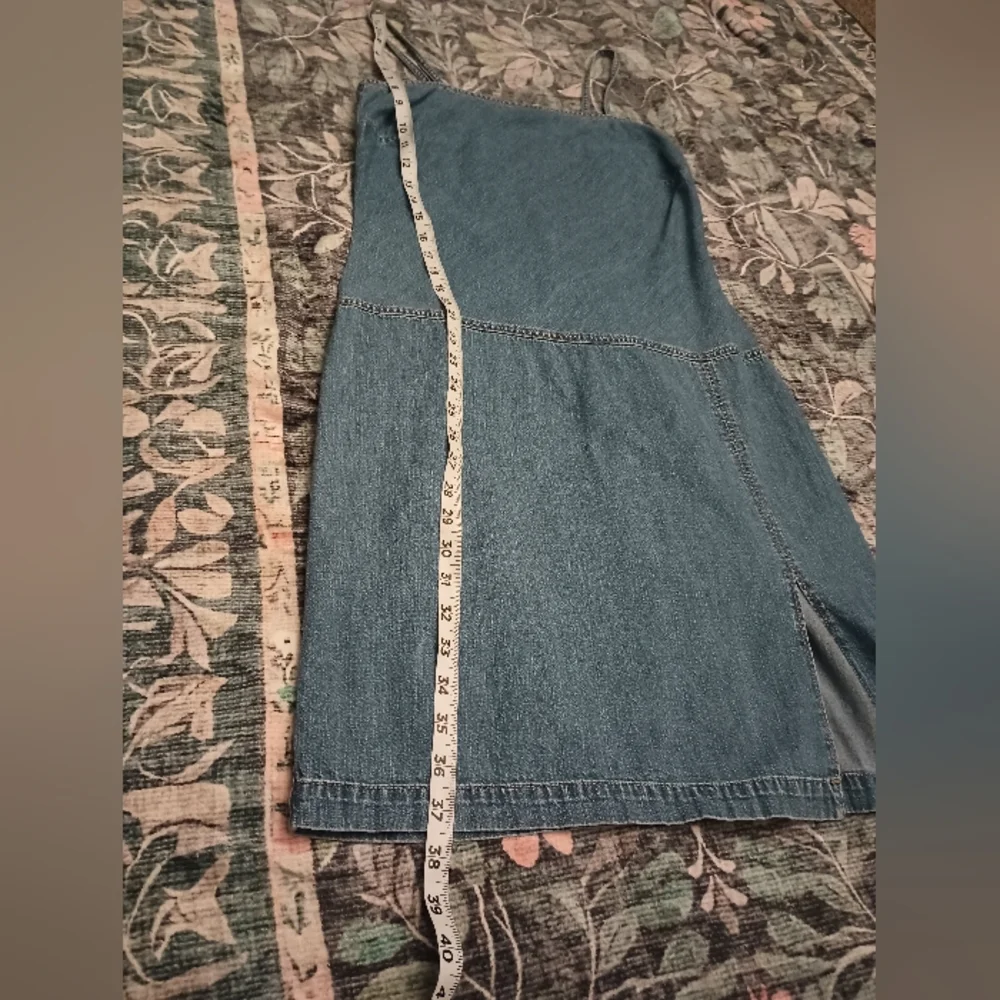 Vintage Tommy Hilfiger Y2K Denim Tube Dress Size 6 Jean Slit Country Coquette - Picture 9 of 11